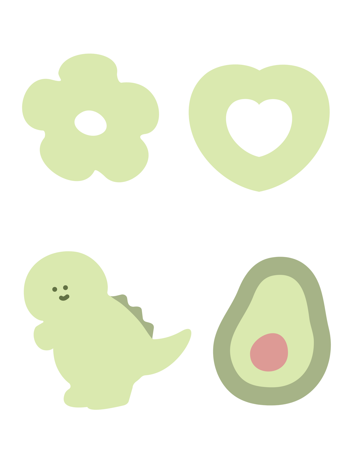 推し色ゆるモチーフ_グリーン