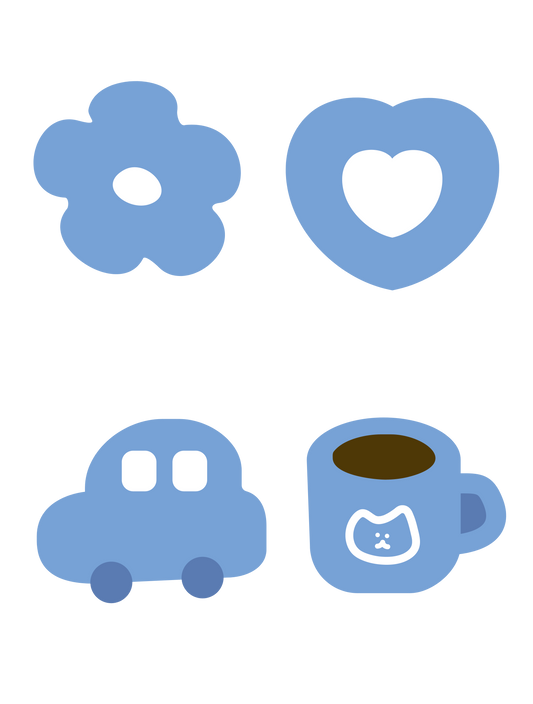 推し色ゆるモチーフ_ブルー