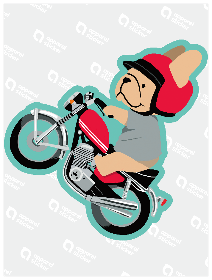 乗り物動物_バイク犬