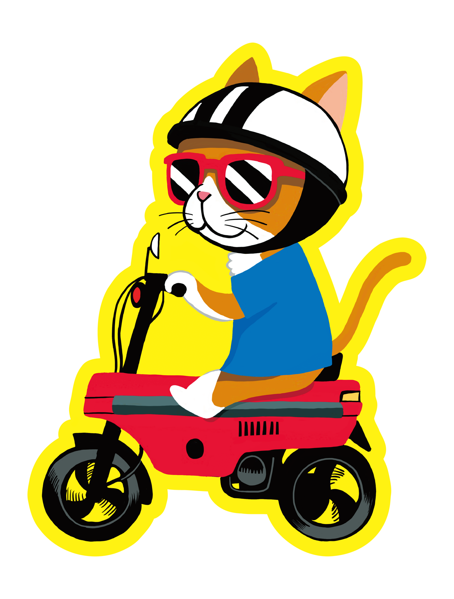 乗り物動物_バイク猫