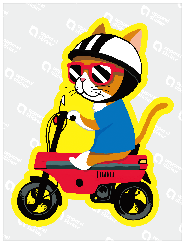 乗り物動物_バイク猫