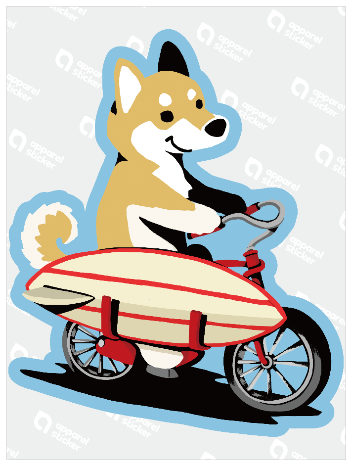 乗り物動物_自転車犬2