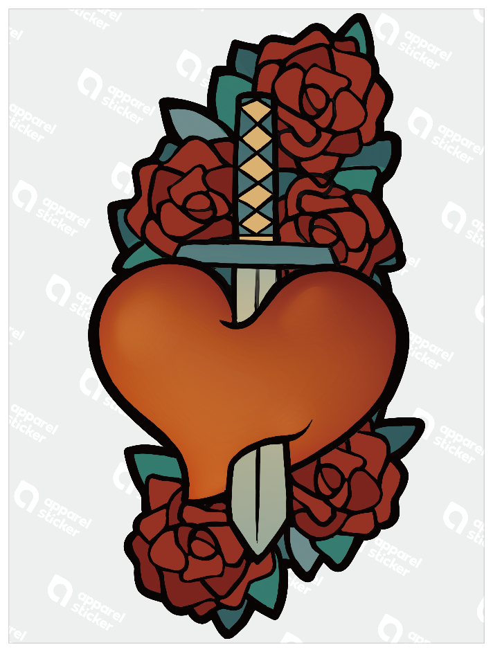 タトゥー_ハートナイフ