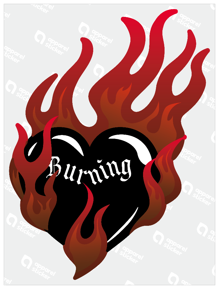Burning heart_red