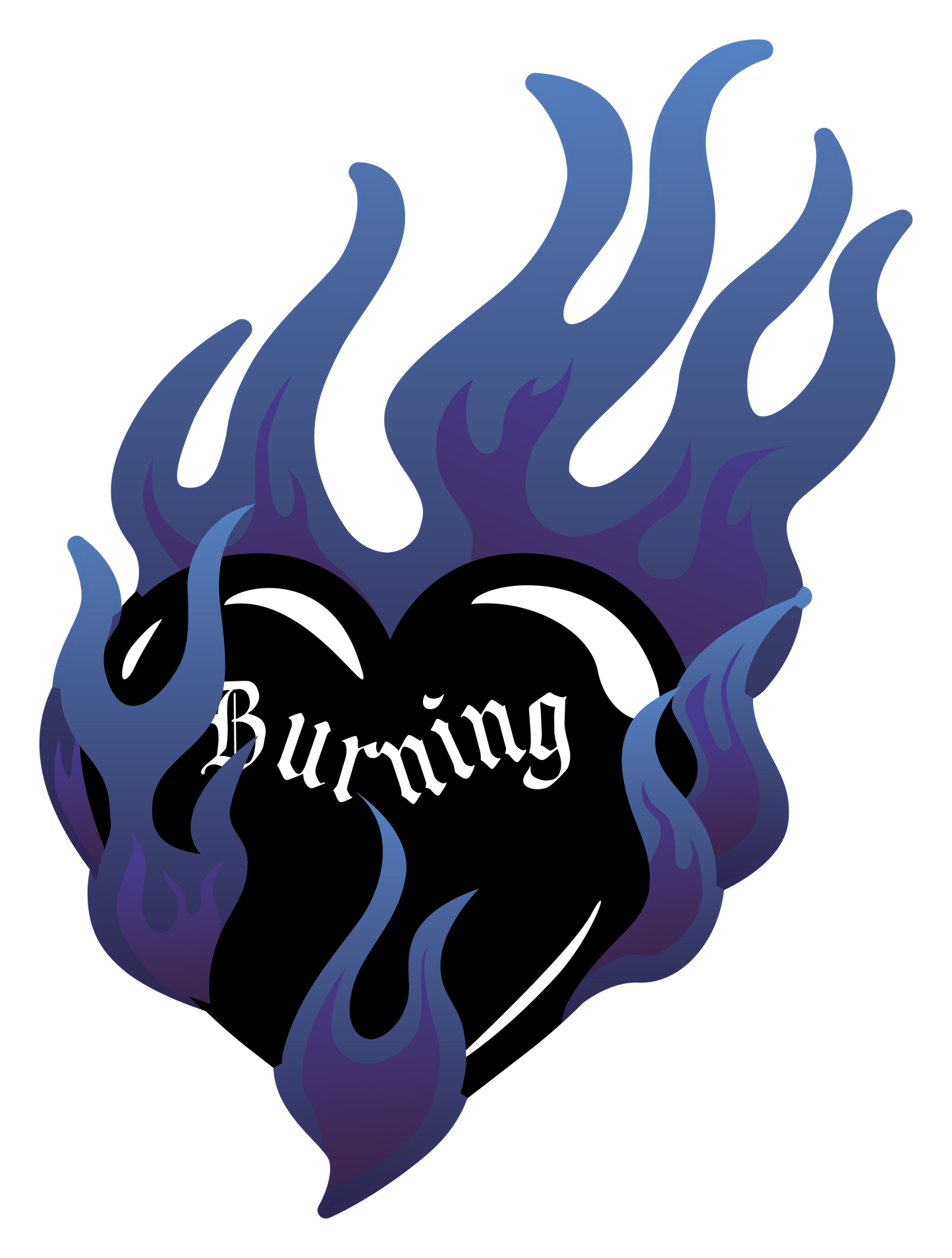 Burning heart_blue