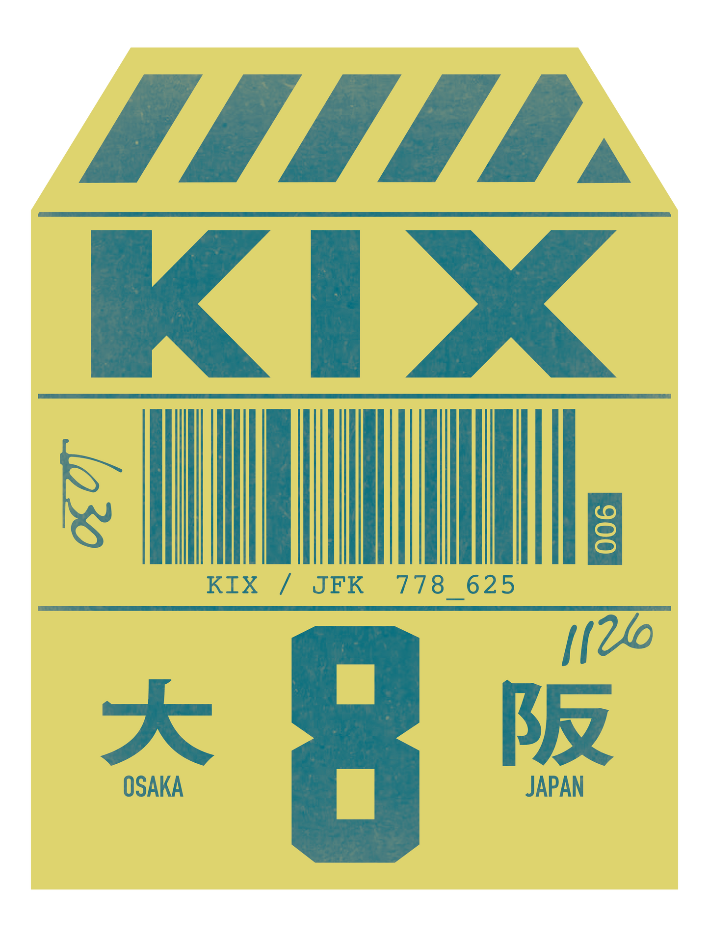 カラーシンプルステッカー_BAGGAGE_TAG