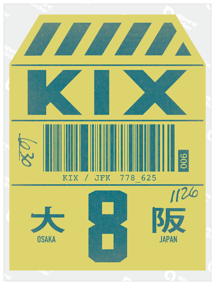 カラーシンプルステッカー_BAGGAGE_TAG