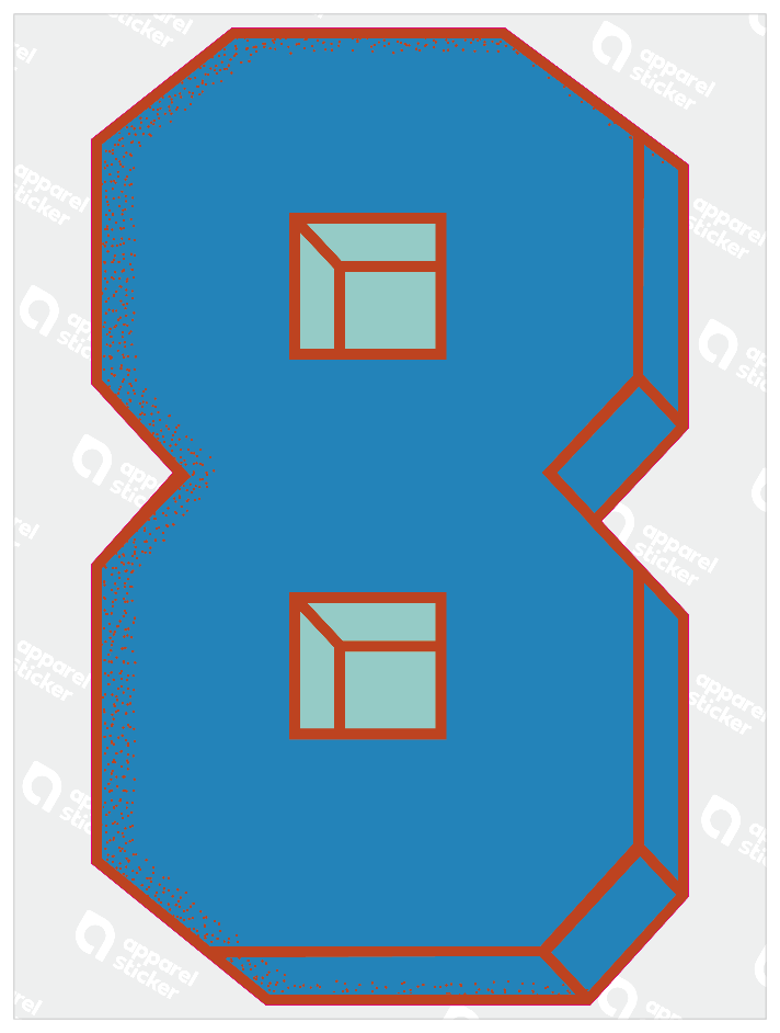 カラーシンプルステッカー_EIGHT