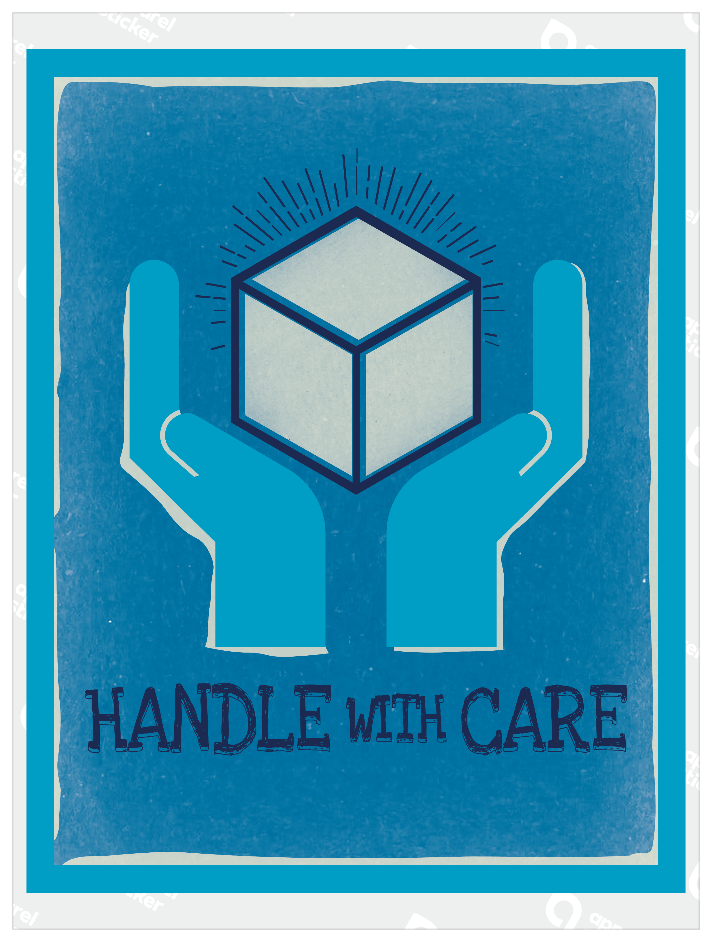 カラーシンプルステッカー_HANDLE_WITH_CARE