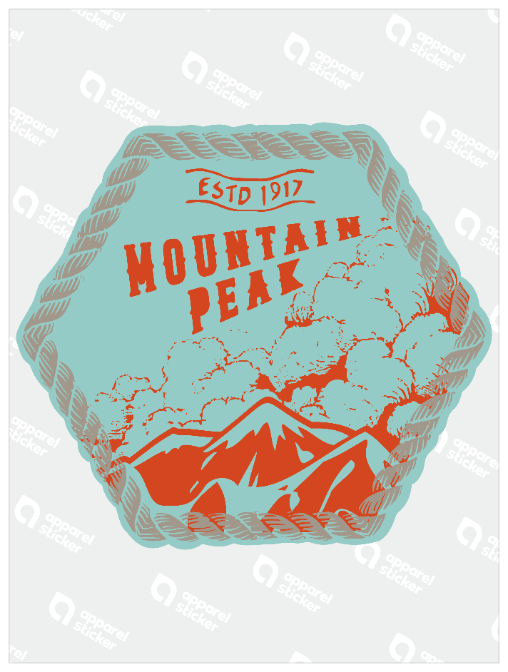 カラーシンプルステッカー_MOUNTAIN_PEAK