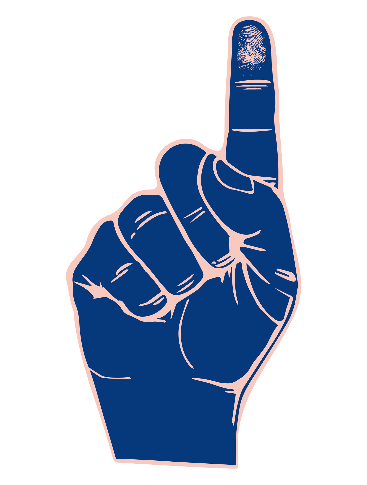 カラーシンプルステッカー_ONE_FINGER_PB