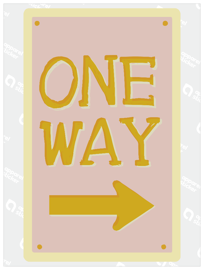 カラーシンプルステッカー_ONE_WAY
