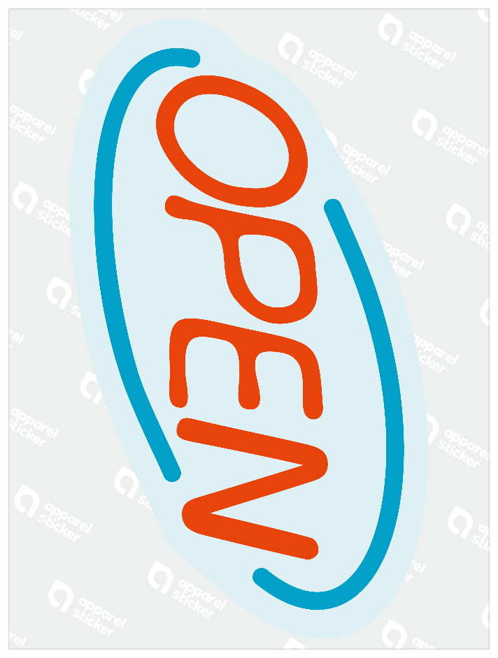 カラーシンプルステッカー_OPEN