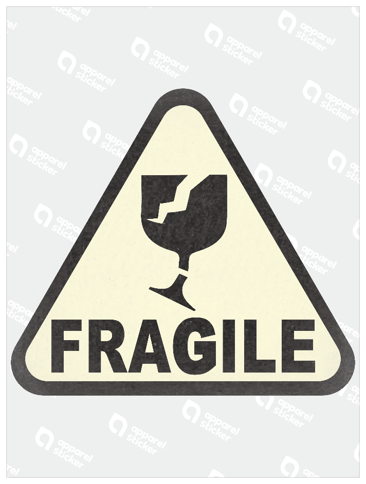 モノクロシンプルステッカー_FRAGILE