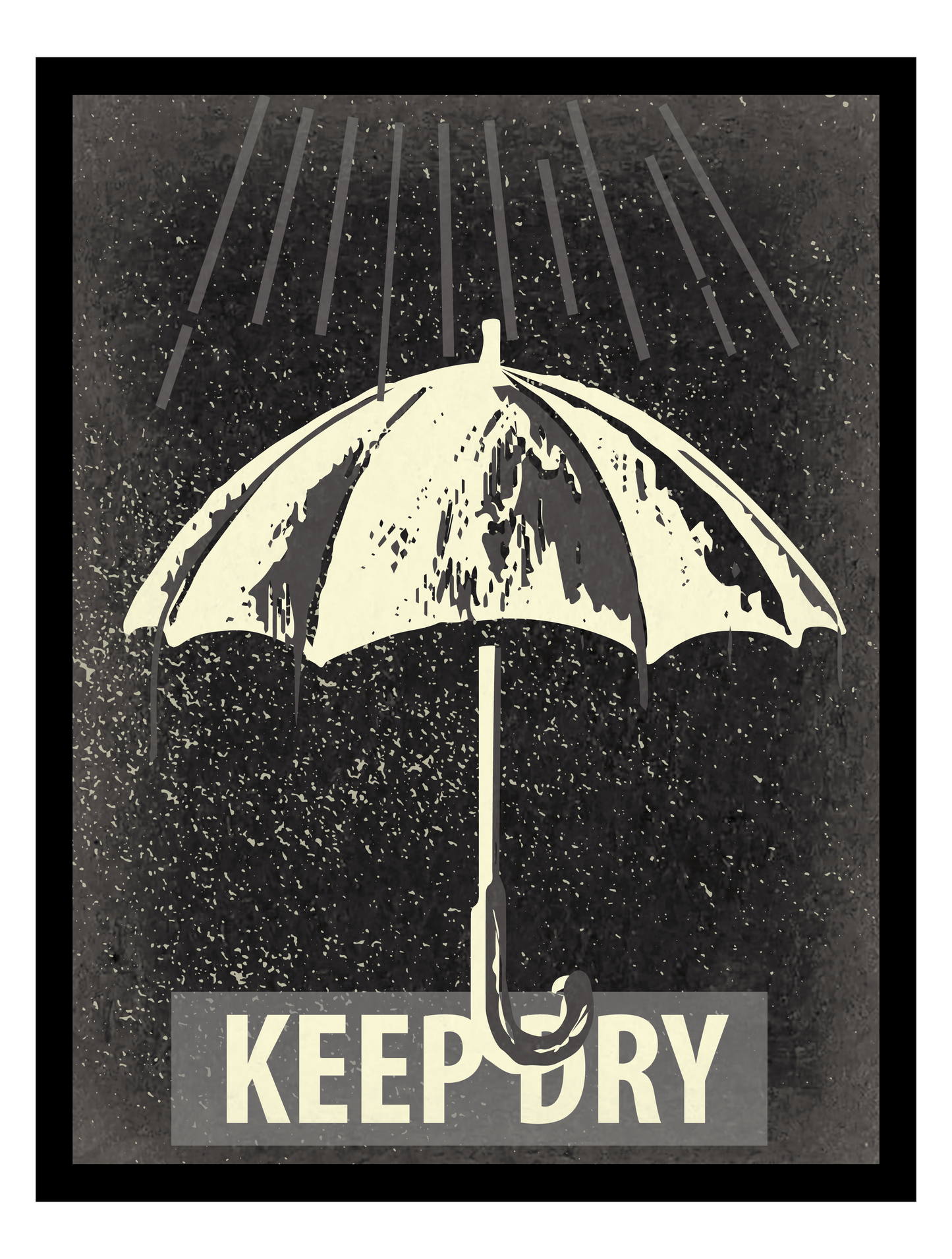 モノクロシンプルステッカー_KEEP_DRY