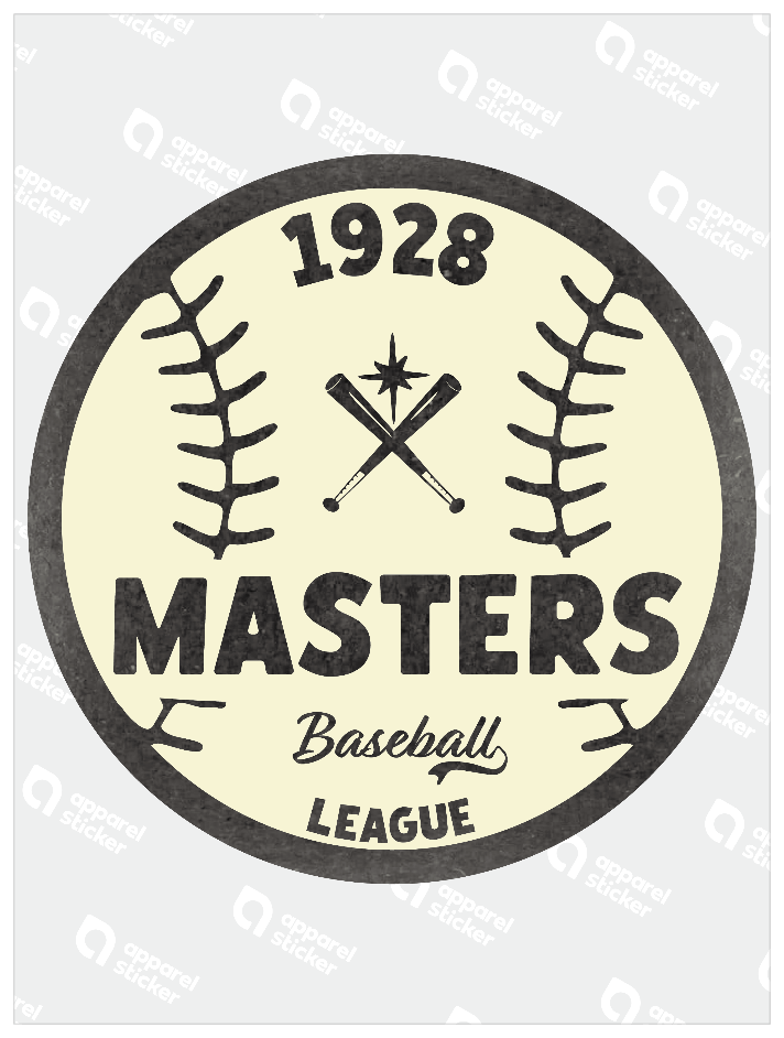 モノクロシンプルステッカー_MASTERS_B