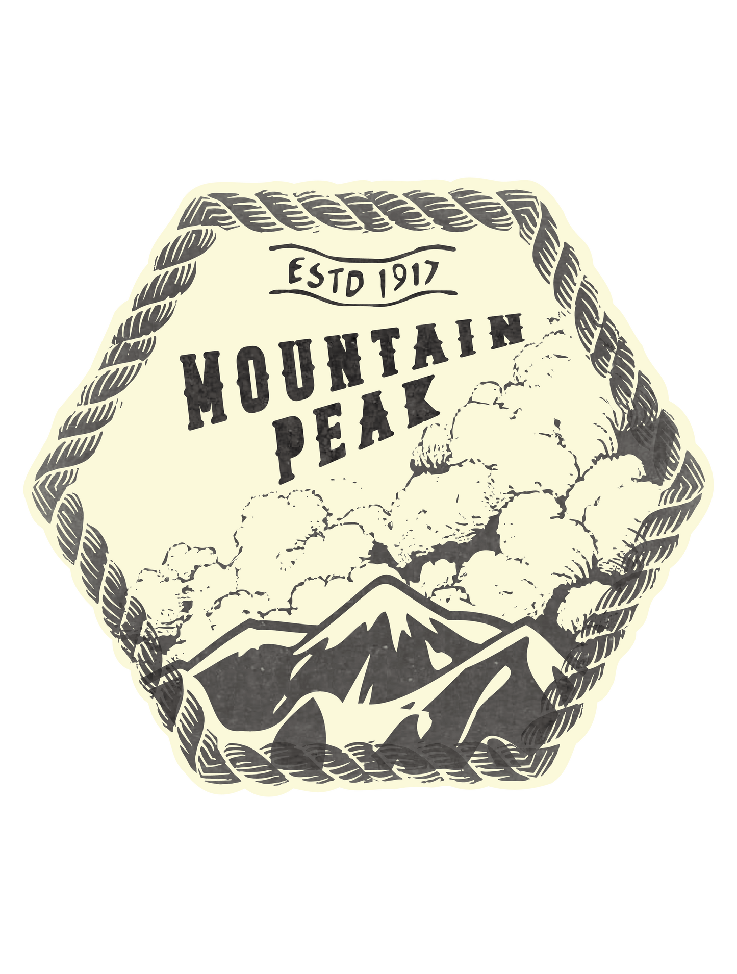 モノクロシンプルステッカー_MOUNTAIN_PEAK