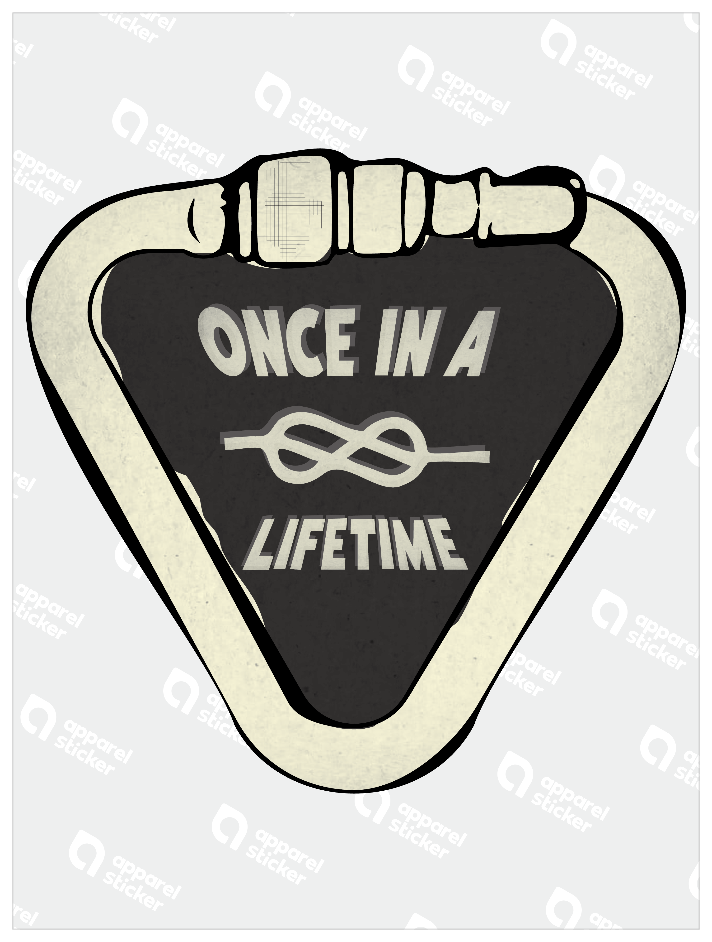 モノクロシンプルステッカー_ONCE_IN_A_LIFETIME