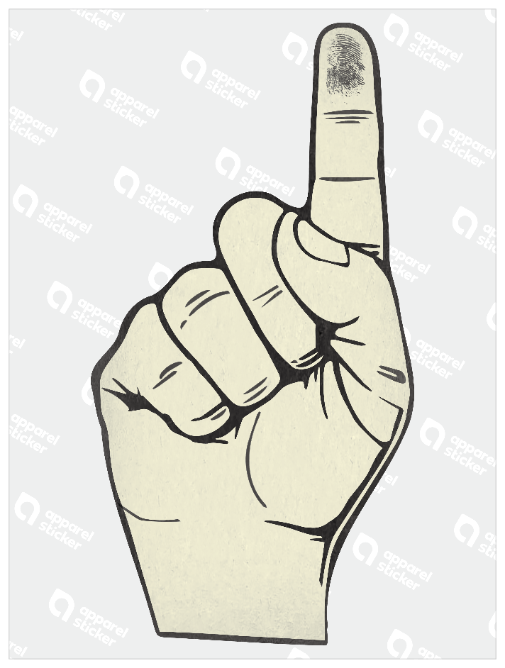 モノクロシンプルステッカー_ONE_FINGER_BW
