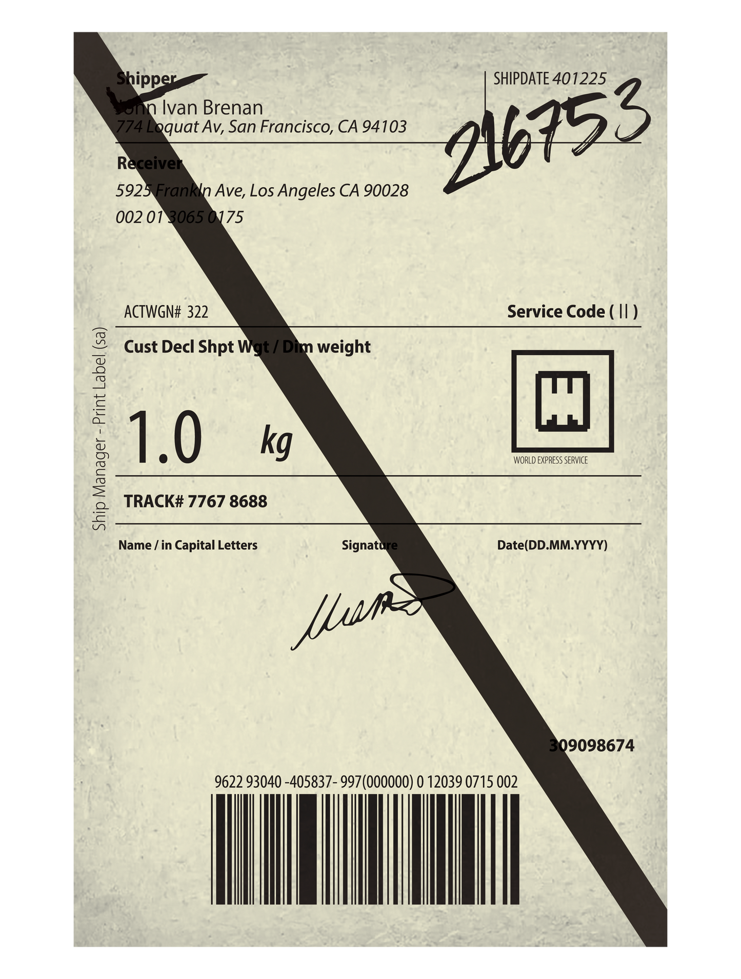 モノクロシンプルステッカー_SHIPPING_LABEL