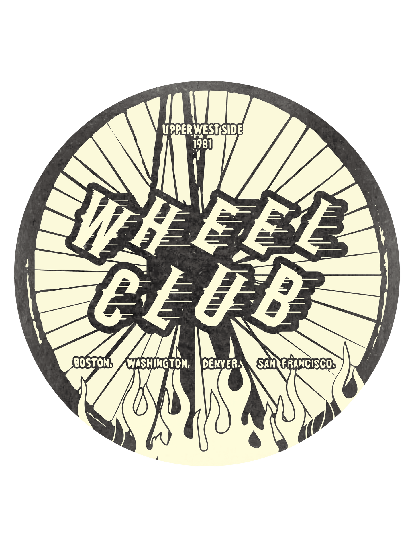 モノクロシンプルステッカー_WHEEL_CLUB