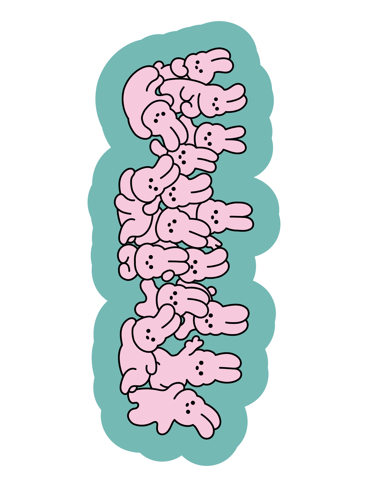うさぎたち 緑