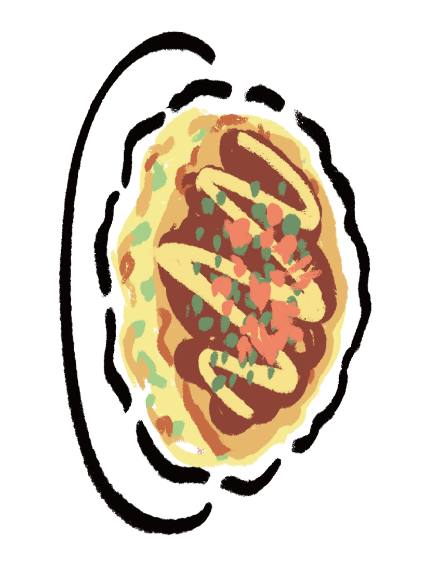 だびくん_お好み焼き
