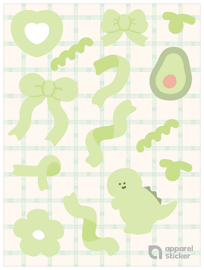 推し色ゆるイラスト_ グリーン