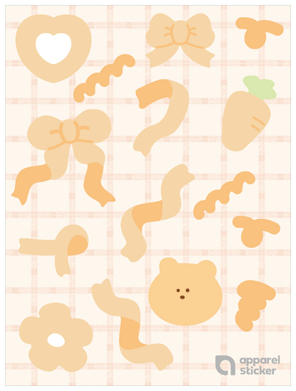推し色ゆるイラスト_ オレンジ