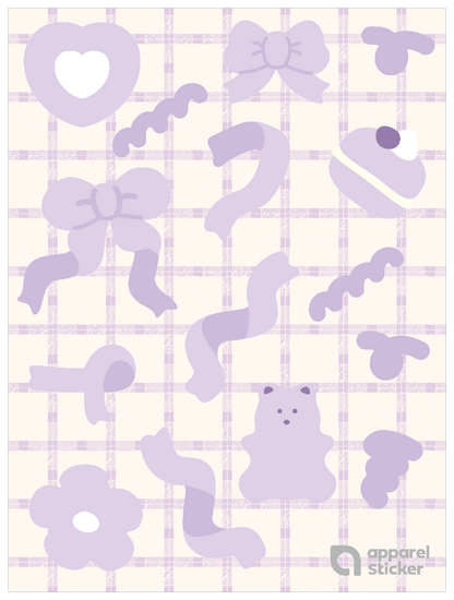推し色ゆるイラスト_ パープル