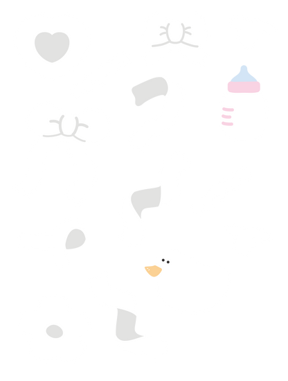 推し色ゆるイラスト_ ホワイト
