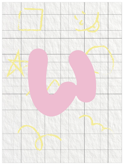 ひらがなピンク_い