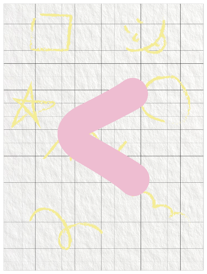 ひらがなピンク_く