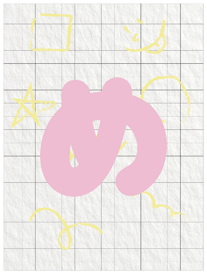 ひらがなピンク_め