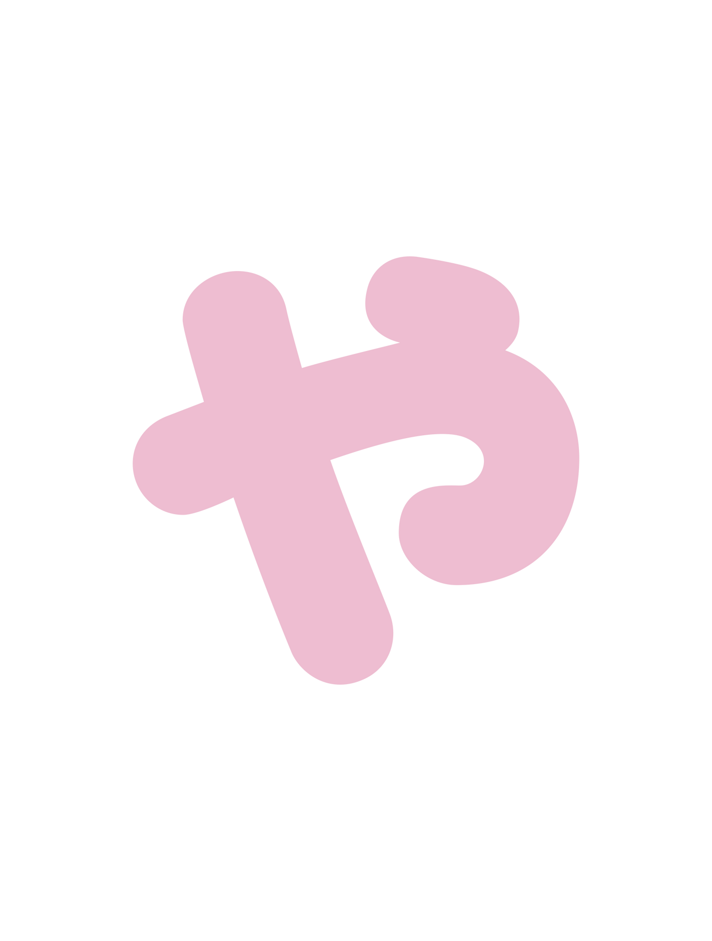 ひらがなピンク_や