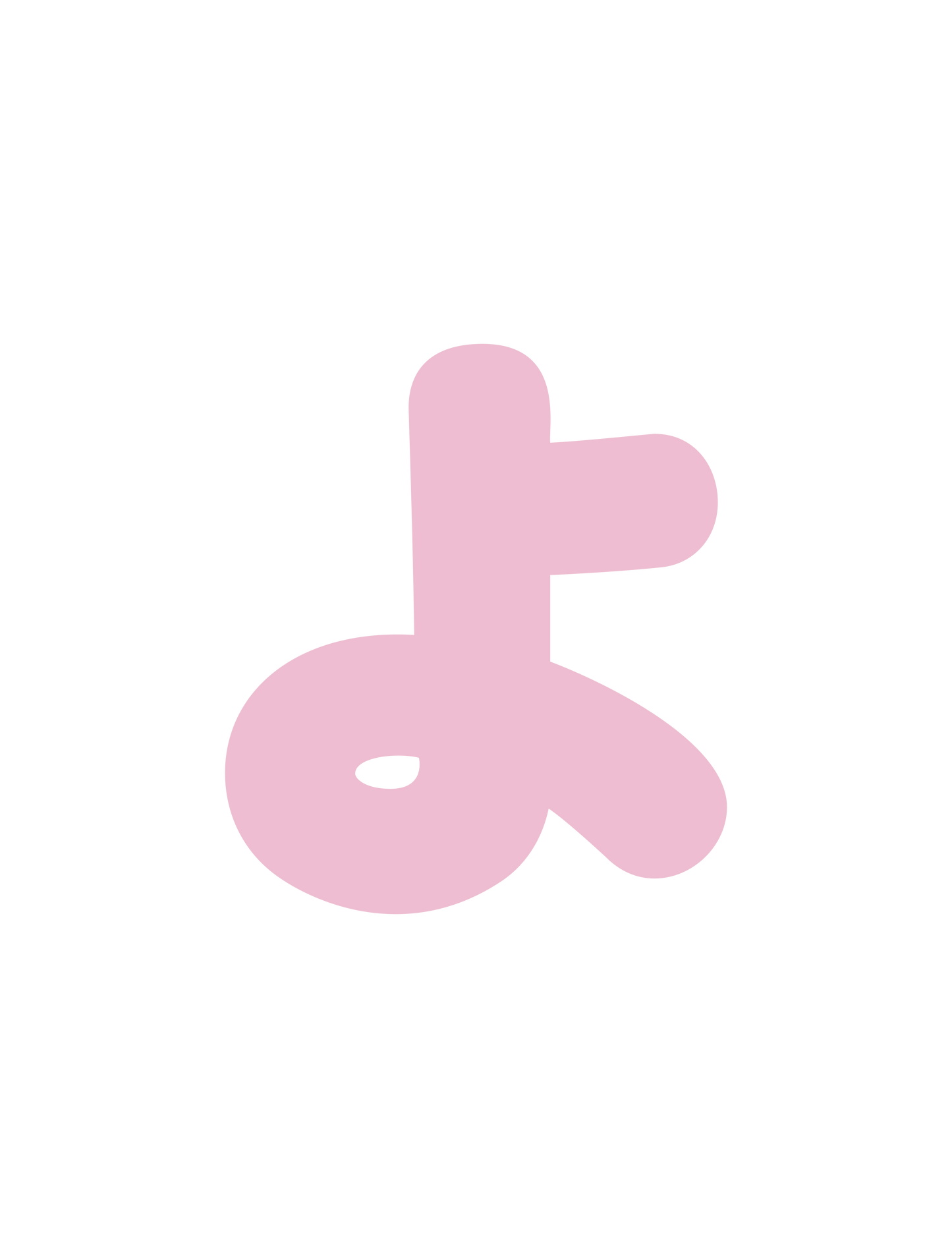 ひらがなピンク_よ
