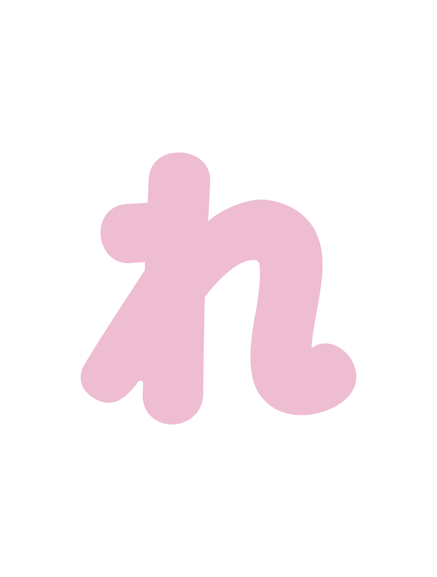 ひらがなピンク_れ