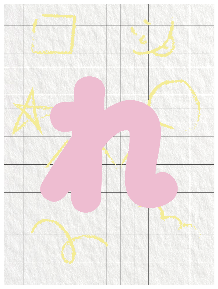 ひらがなピンク_れ