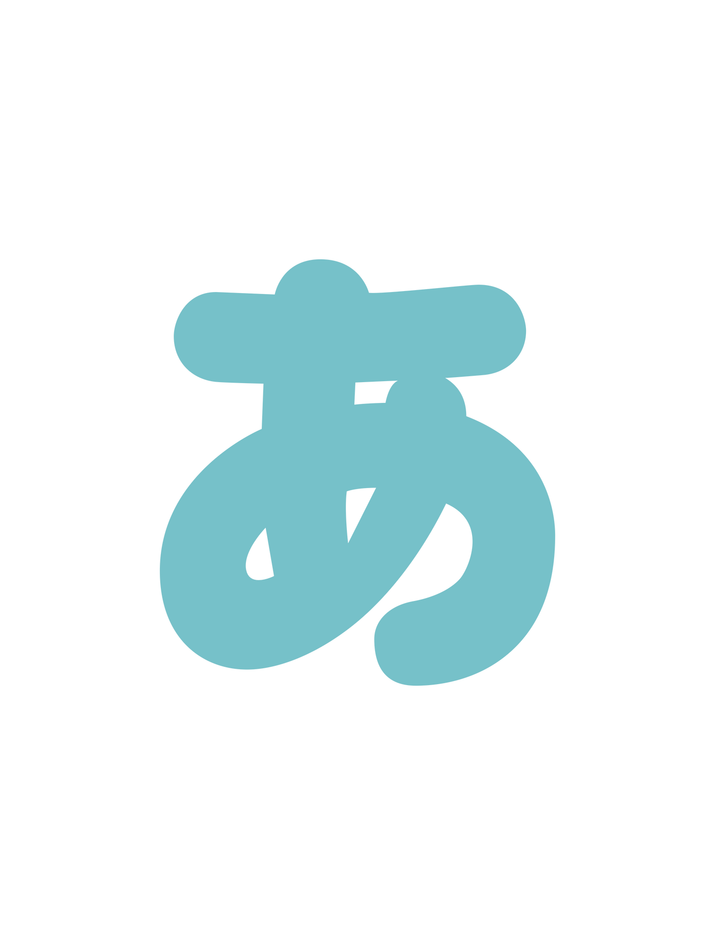 ひらがなブルー_あ