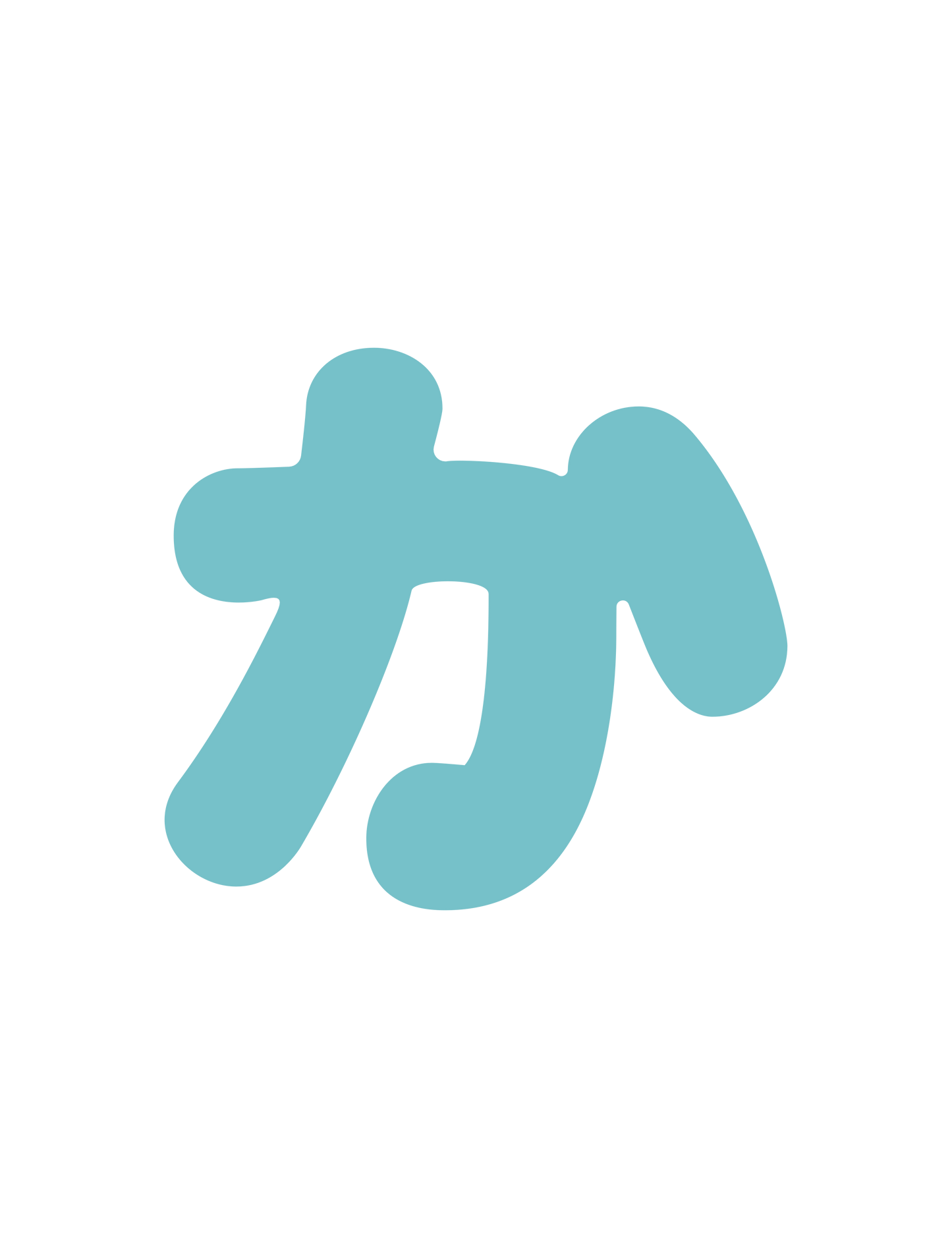ひらがなブルー_か