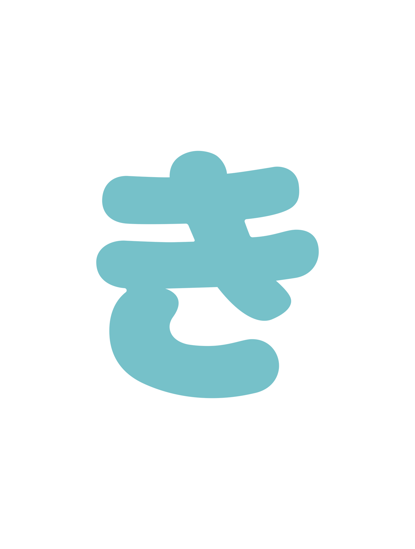ひらがなブルー_き