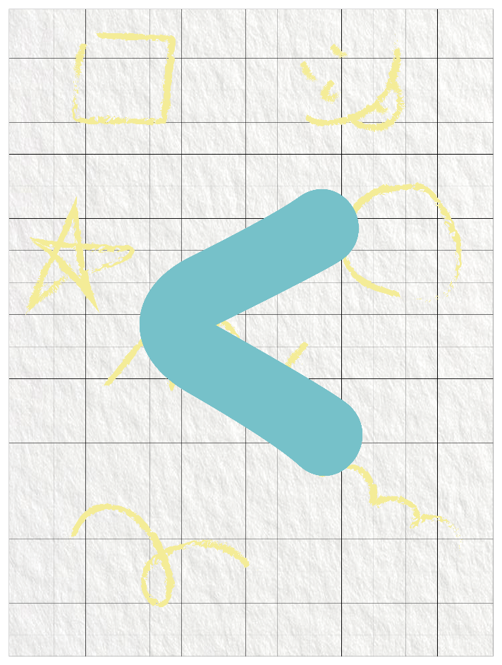 ひらがなブルー_く