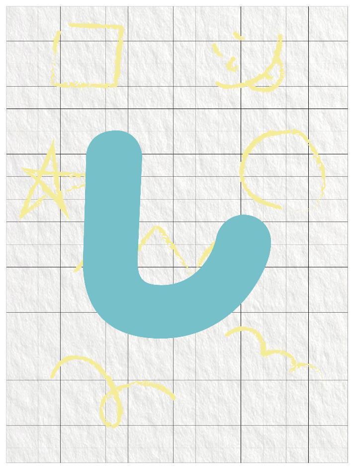 ひらがなブルー_し