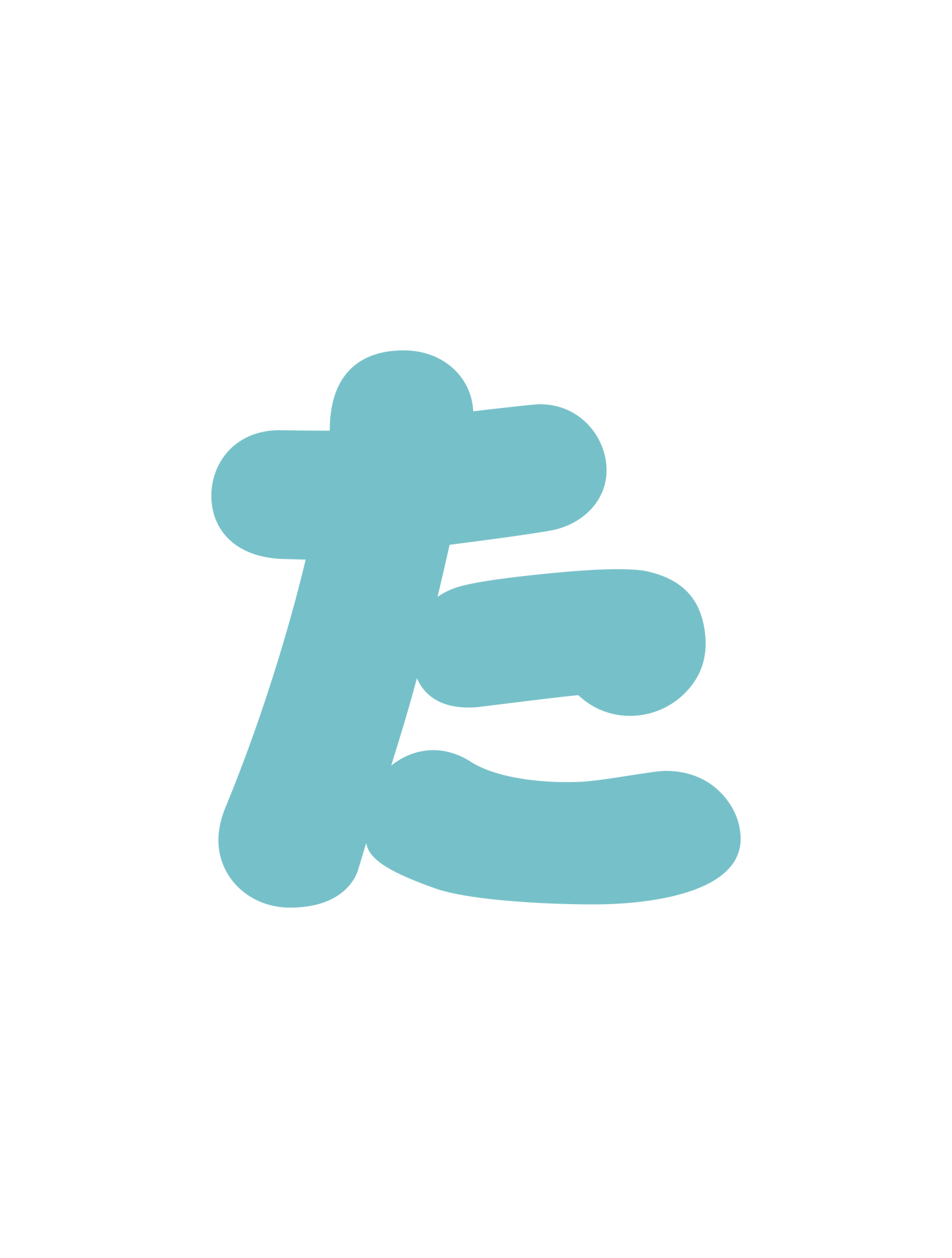ひらがなブルー_た