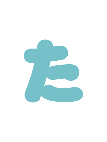 ひらがなブルー_た