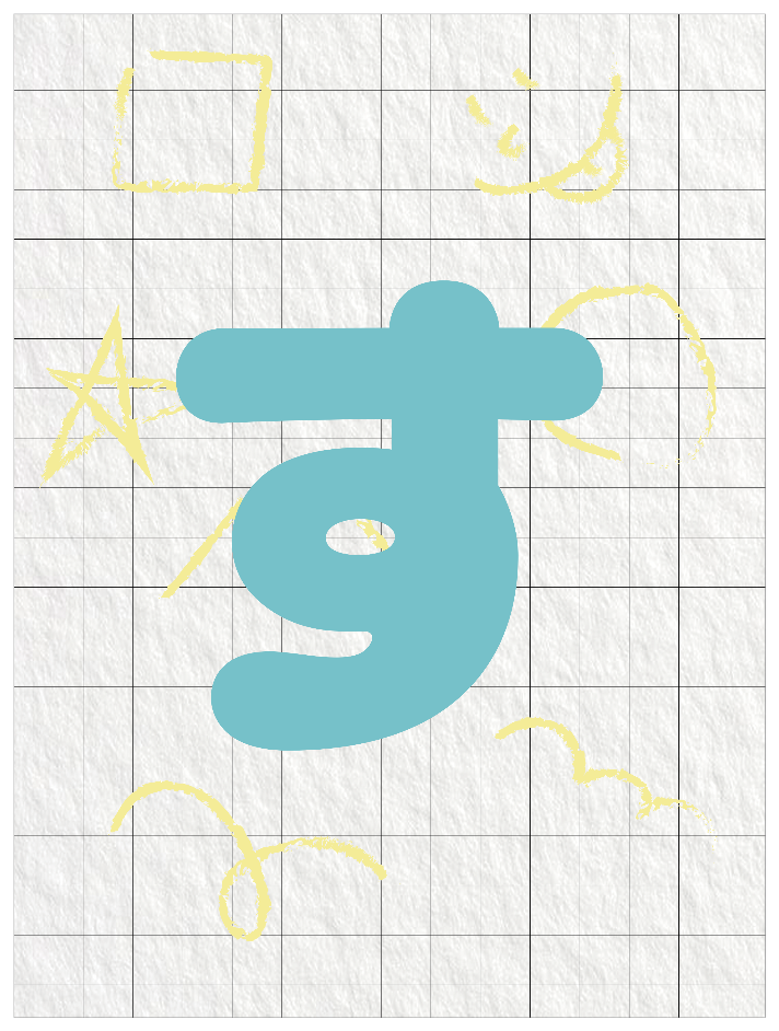 ひらがなブルー_す