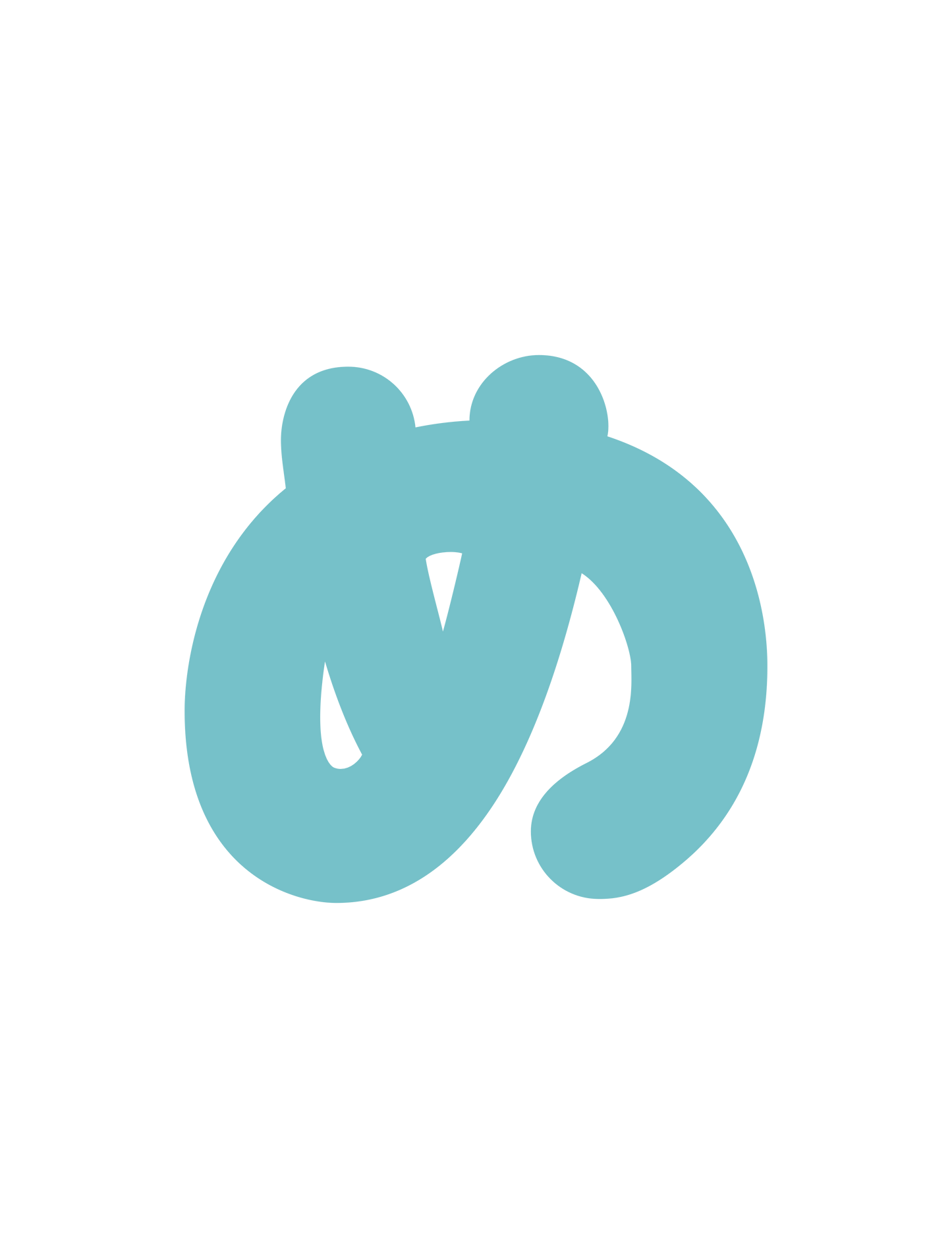 ひらがなブルー_め