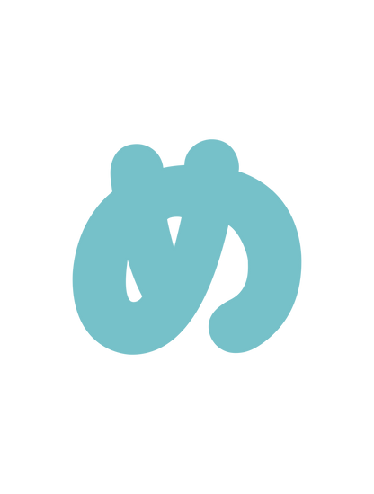 ひらがなブルー_め