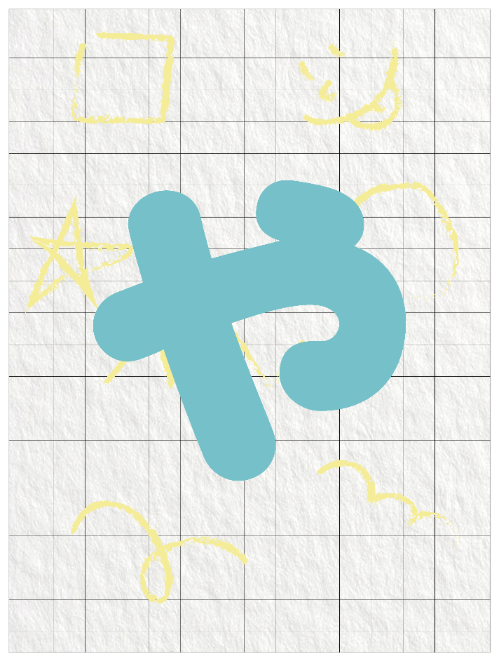 ひらがなブルー_や