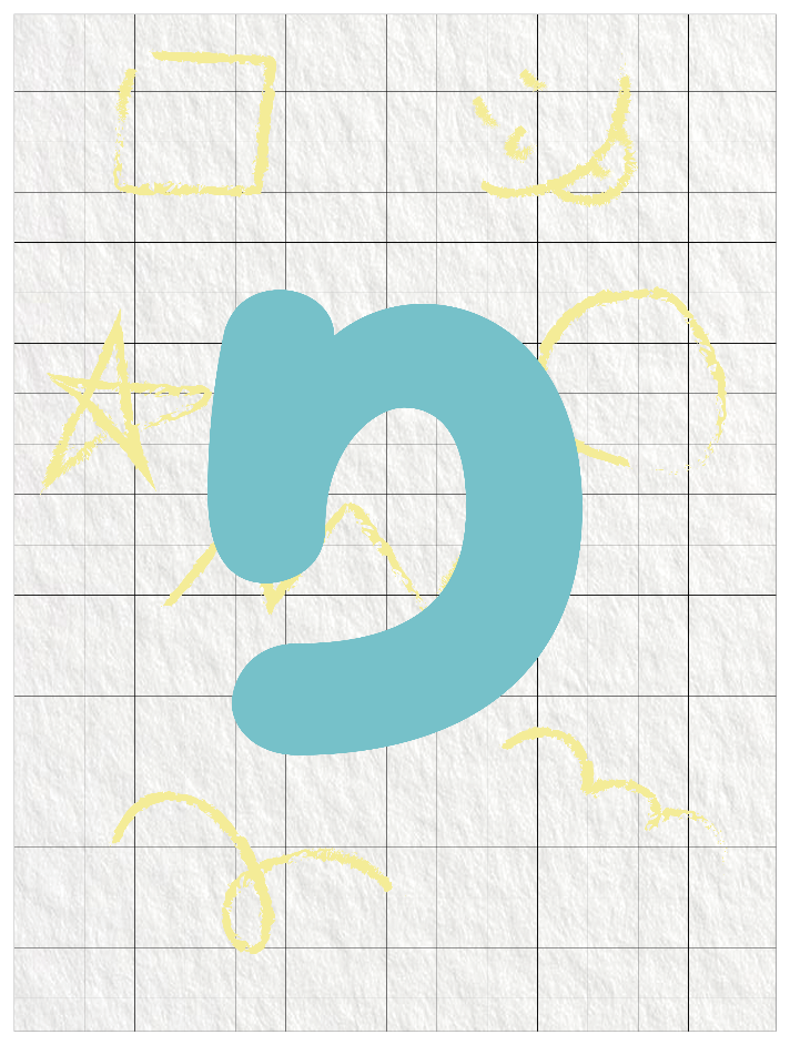 ひらがなブルー_り